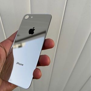 iPhone 8 ] Back Glass | BIG HOLE |Custom Silver   Color |USA VENDOR |SHIPS Fast